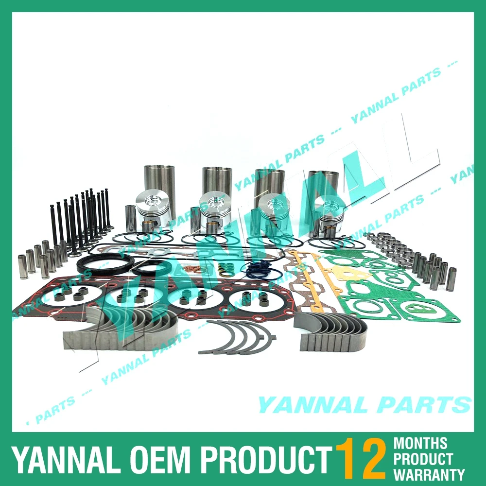 4TNV84T Overhaul Rebuild Kit for Yanmar ViO55 ViO57 TL120 Komatsu PC50MR-2