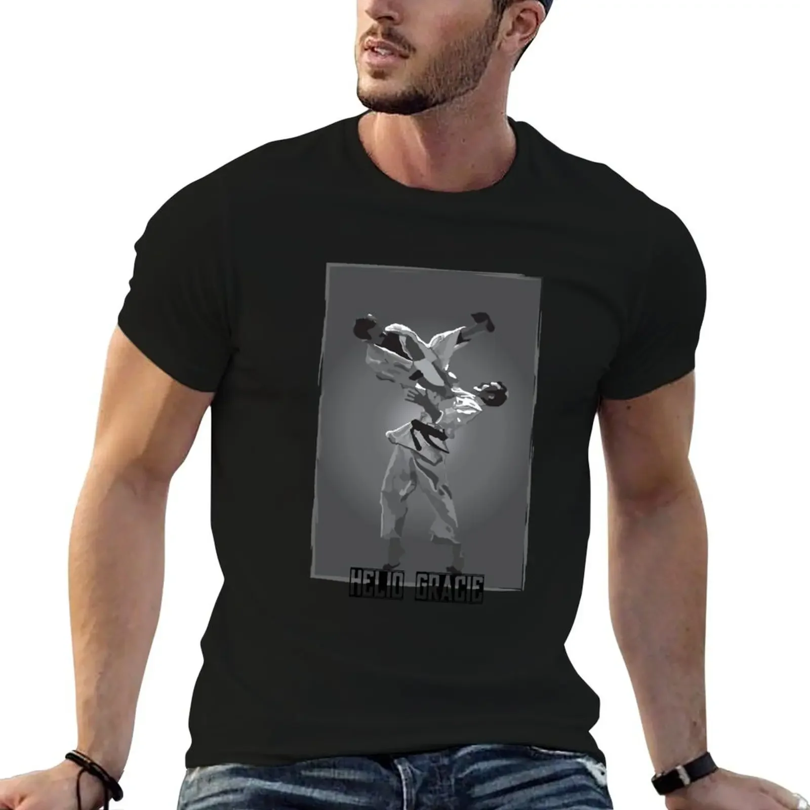 Flying Armbar by Helio Gracie T-Shirt summer tops boys animal print vintage t shirt men