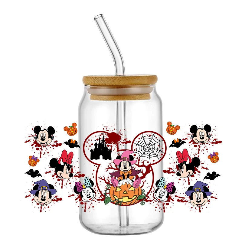 Halloween Mikey  Cartoon Mouse 16OZ UV DTF Cup Wrap Transfers Stickers Custom Labels DIY Waterproof Logo For L