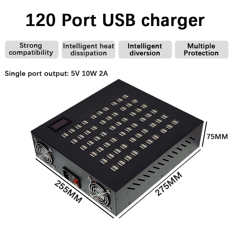 20,30,60,100 Multi Port 100W 5V 2A Universal Mobile Multifunctional Black Charger