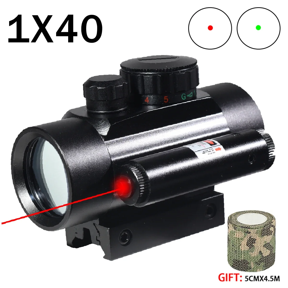 Hot Sales Serie HD101AJ HD103 1X40 Red Dot Sight Jacht Optics Sight Holografische Airsoft Sight 4 Richtkruis Reflex collimator