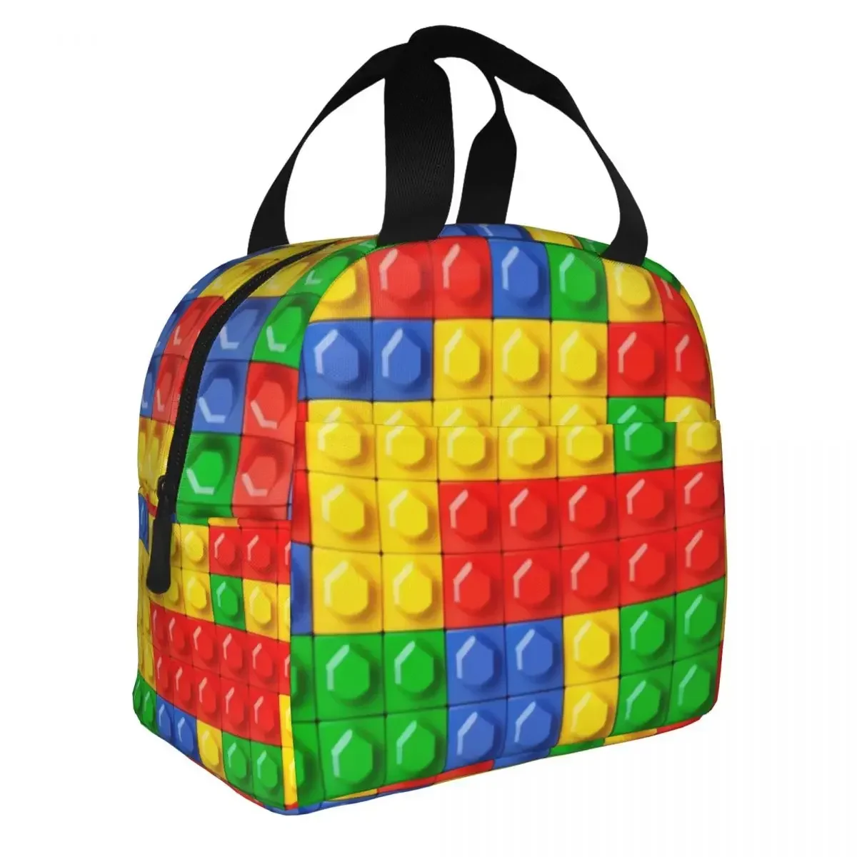 Custom Bag Custom Custom Brick Builder Blocks Master Builder Insulated Lunch Tote Bag For Women Resuable Cooler Thermal Food Lun