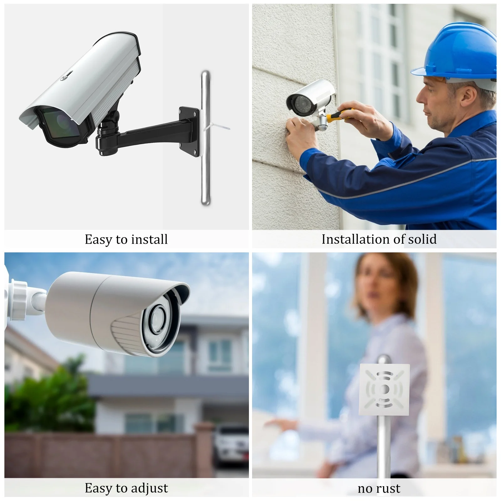 

3Pcs Metal Security Camera Bracket Universal Pole Mount Adapter Loop Bracket for Steel Cctv Ptz Dome Wall Ceiling Mount