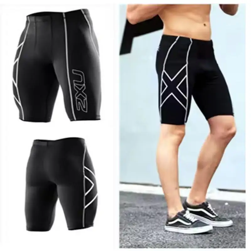 

Новые мужские быстросохнущие короткие мужские компрессионные колготки для бега в тренажерном зале, фитнес-спортивные шорты, леггинсы, мужское нижнее белье
