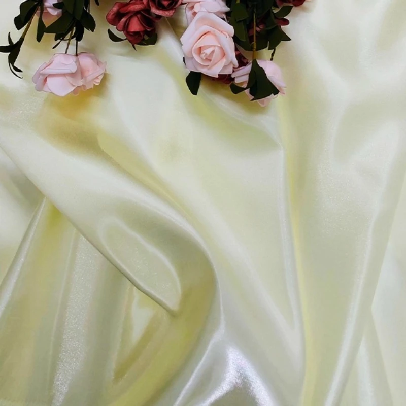 

Curtains Satin Fabric Lustrous Smooth Crystal Texture Cheongsam Stage Costume Handmade Home Sewing DIY Textile Crafts Materials