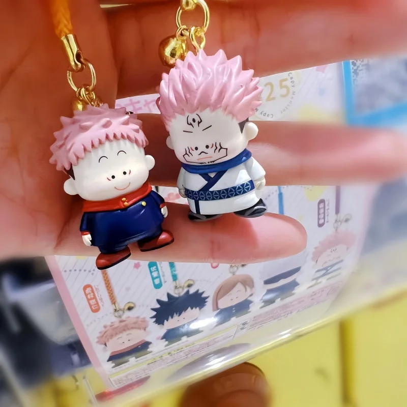 Jujutsu Kaisen Anime Figuur Itadori Yuji Gojo Satoru Tas Sleutelhanger Model Speelgoed Gashapon Karakter Bell Ornament Verrassing Kerstcadeau
