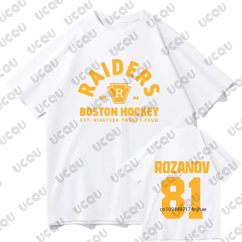 Llya Rozanov 81Bos Raiders Tees TV Rivalry riscaldato Stampa T-shirt in cotone da donna Estate Manica corta Moda Streetwear Top unisex