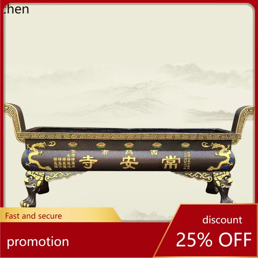 ancestral hall & cemetery outdoor rectangular large brass incense burner