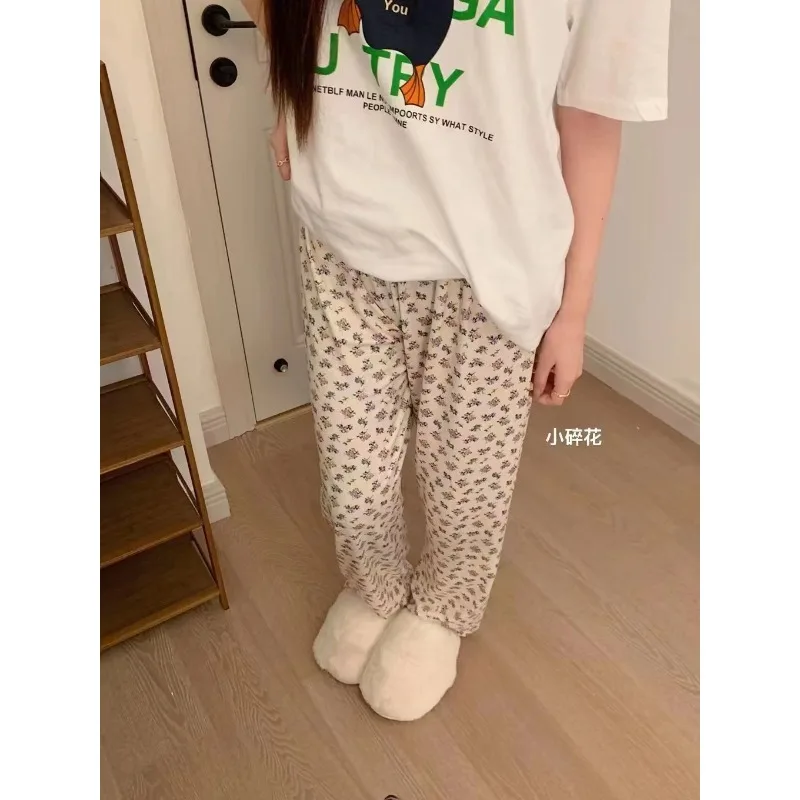 Sanrio New Hello Kitty Kuromi Cinnamoroll Pochacco Pajama Pants Anime Loose Spring Autumn Home Casual Air-conditioned Trousers