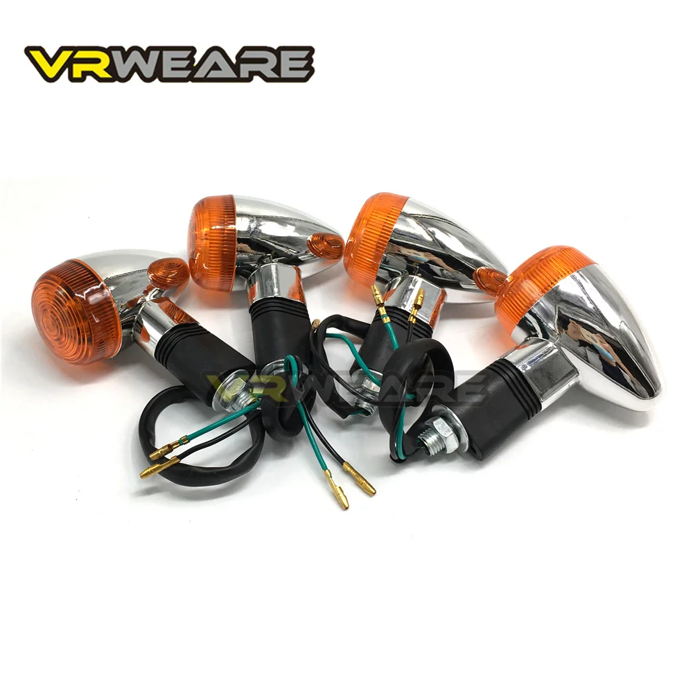 Luces intermitentes para motocicleta, 4 Uds., para Kawasaki Vulcan VN800 900 1500 1600 1700 2000, luz de giro RETRO personalizada Honda VTX1300 C R S