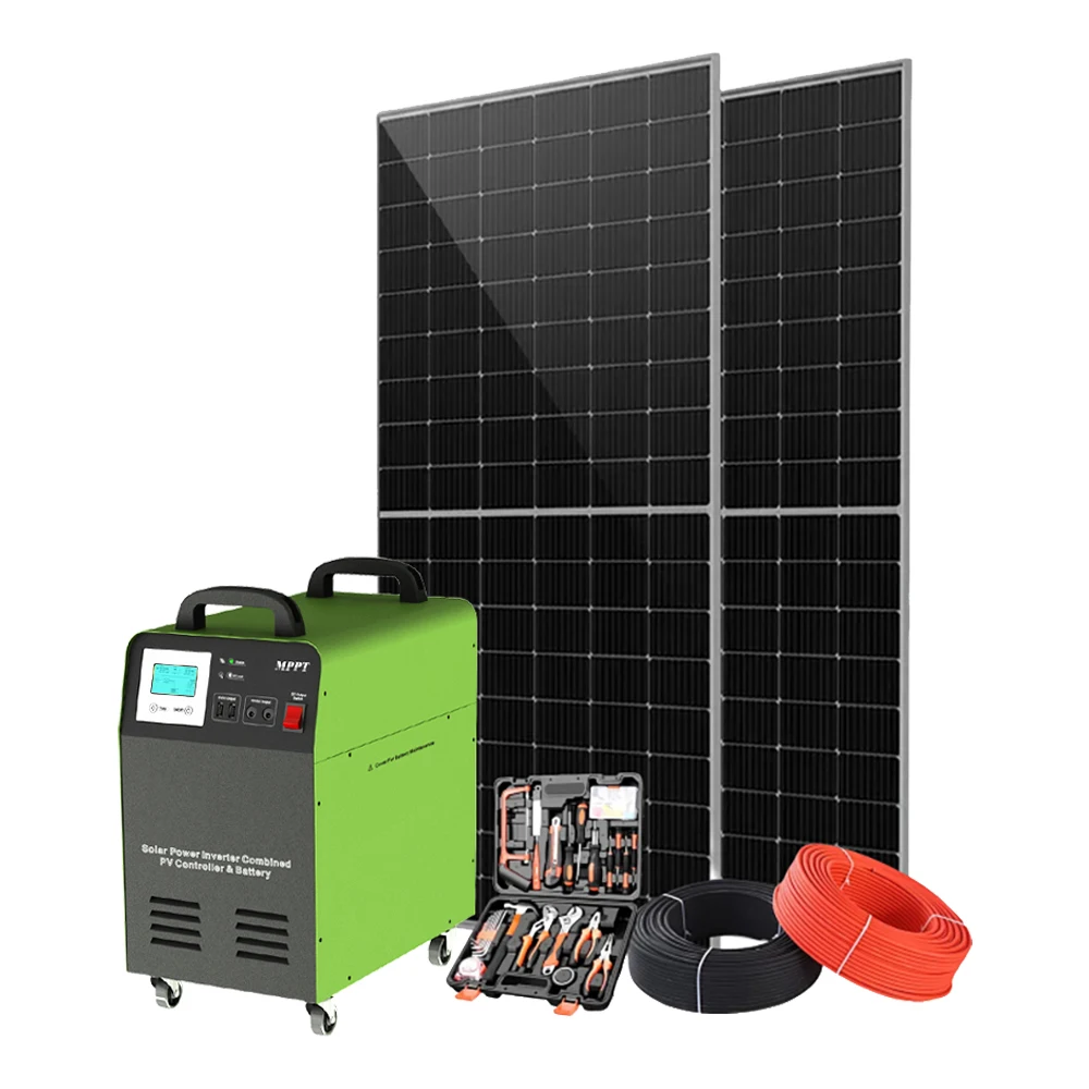 1000W 1kw 24v Portable Solar AC DC Power Generator Solar Panel Kit System