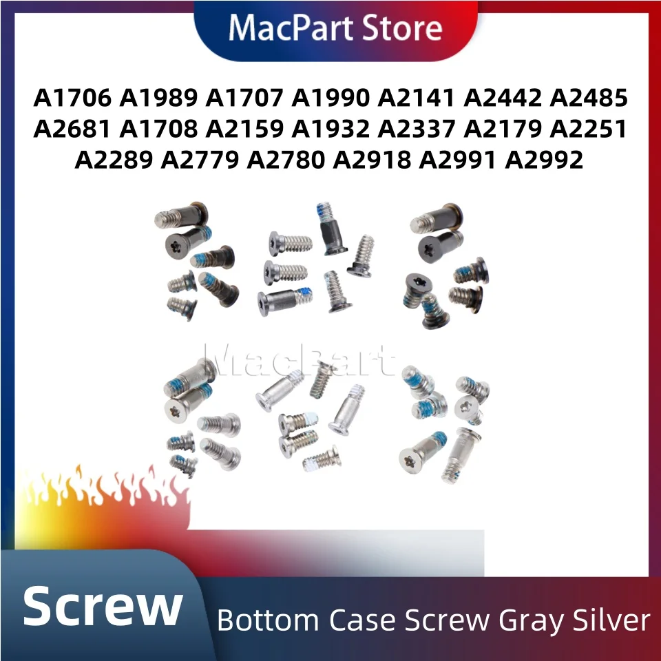 Bottom Case Screws For MacBook A1707 A2141 A2251 A2289 A2179 A2337 A2338 A2442 A2485 A2681 A2941 A2779 A2780 A2918 A2991 A2992