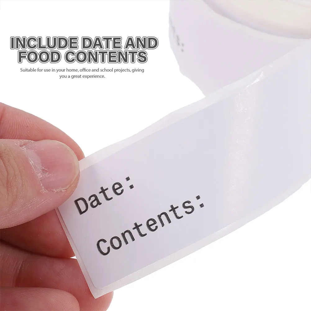 

Food Labels Storage Stickers Date Marking Blank for Labeling Pantry Canning White Self Adhesive