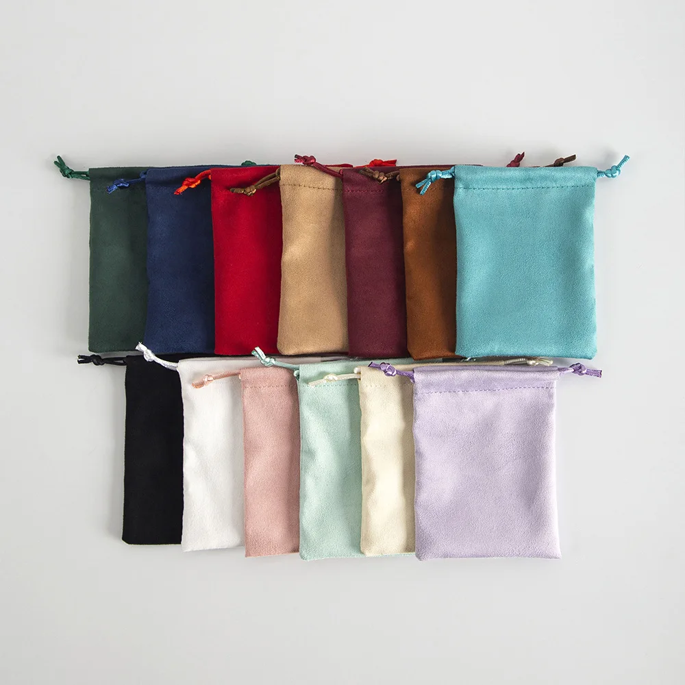 Purple Velvet Jewelry Bags 10-Pack, Drawstring Gift Pouch