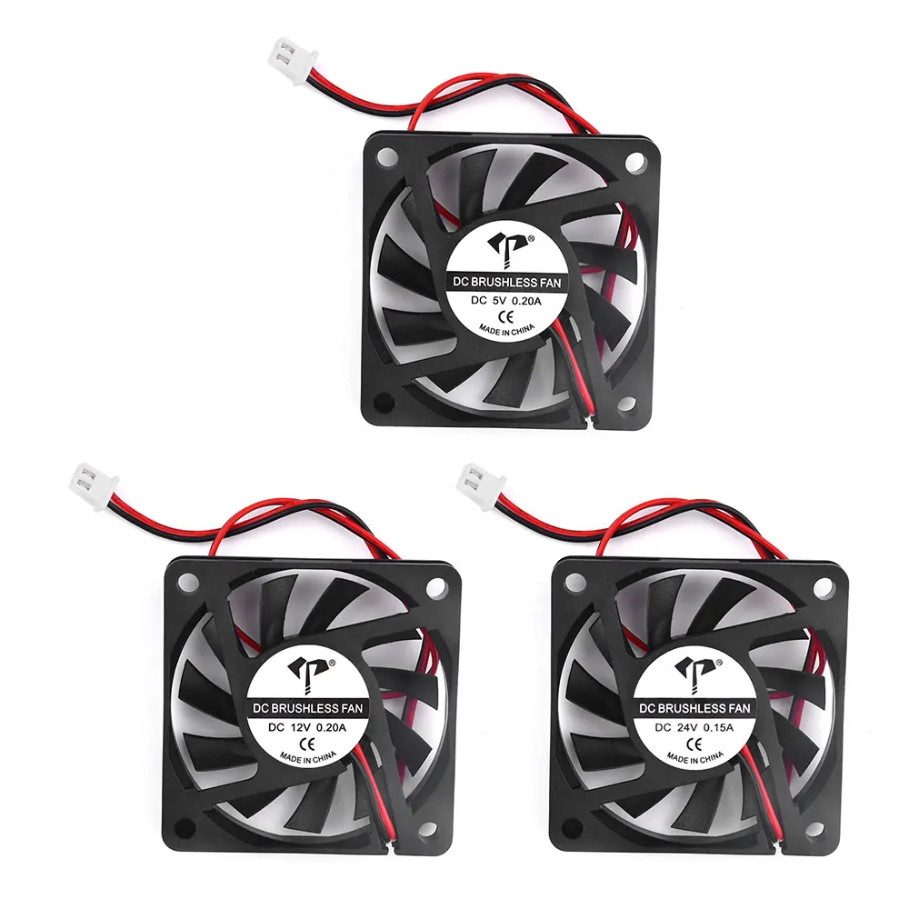 DC 5V/12V/24V 6010 de Refrigeración Turbo Ventilador Sin Escobillas Reemplazo 60mm Ventilador para Enfriamiento PC Caja de la Computadora Del Ventilador 3D Impresora Más Fresco partes