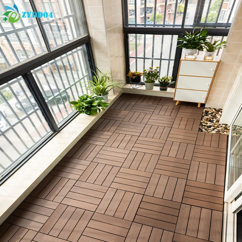 

● 1 шт. Комплект для укладки водонепроницаемого напольного покрытия из древесно-пластикового композита для балконов и улицы, прочный и легкий в уходе