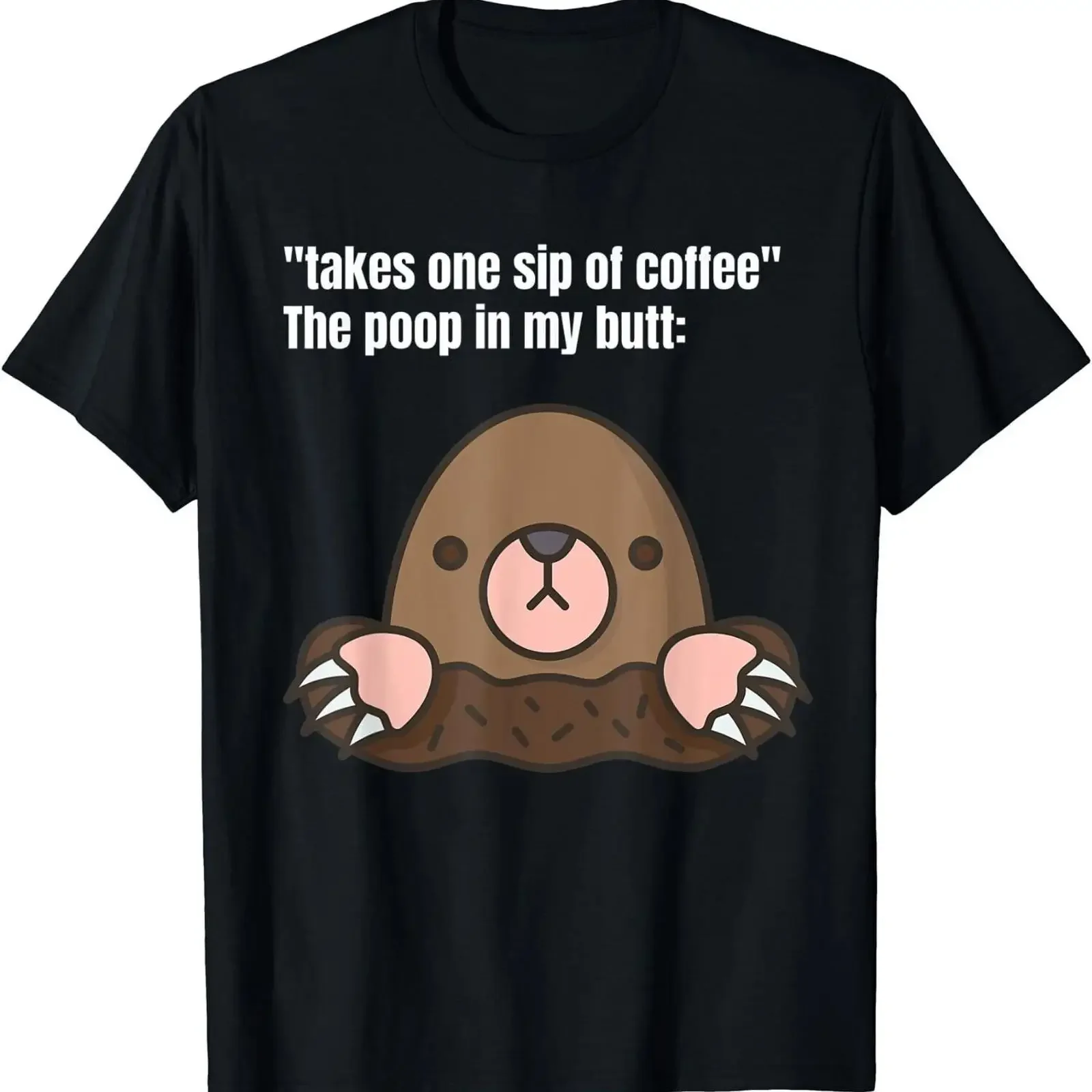 NEW LIMITED Take One Sip Of Coffee The Poop In My Butt Funny Otter T Shirt vintage Washed fashion designer clothes Breathable