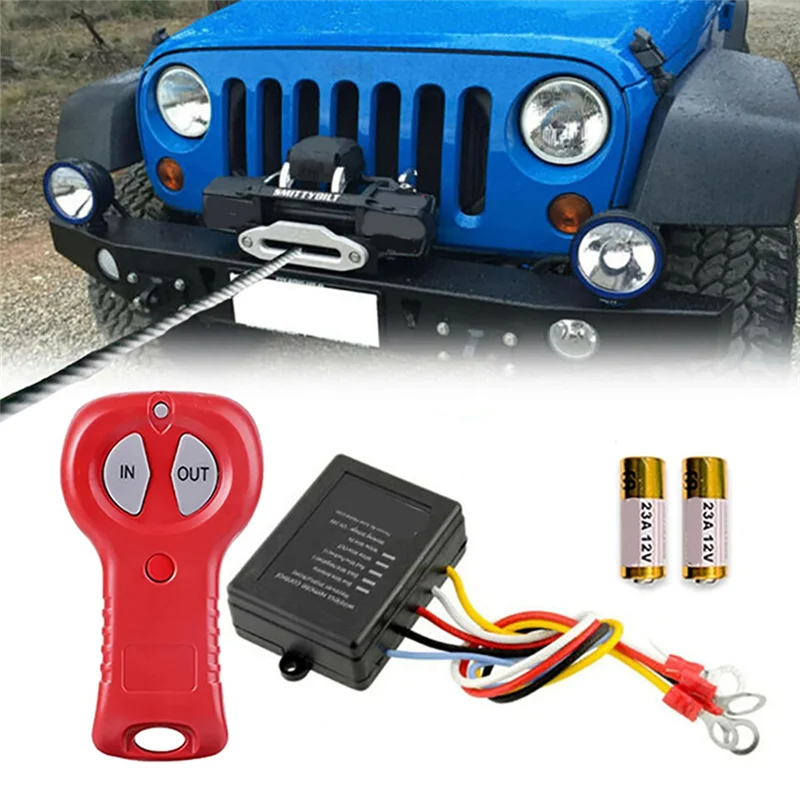

Highly Recommended Electric Winch Remote Control Set 12V 24V Wireless Winch Remote Receiver Control Kit For Jeep Off-Road ATV Tr