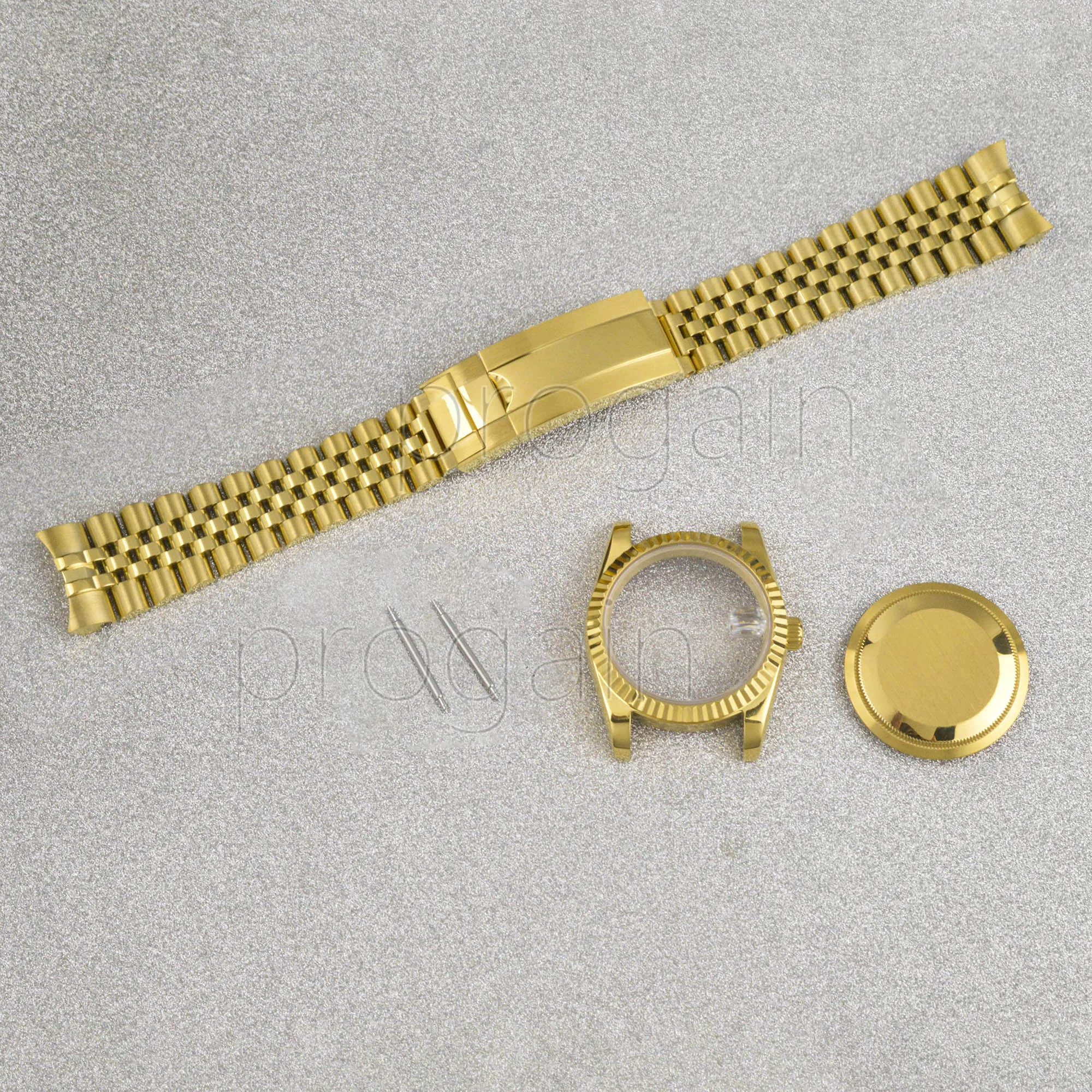 Watchcase Strap for NH35/NH36 Movement Stainless Steel Watch Cover Replacement Three/Five Beads Wristwatch Band Accessorie Parts