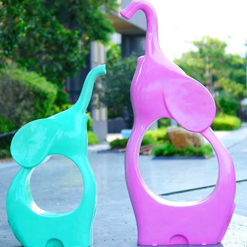 Outdoor seating large ornament, elephant chair, animal sculpture shopping mall decoration