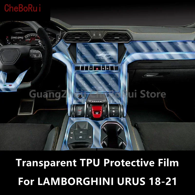 

For LAMBORGHINI URUS 18-21 Car Interior Center Console Transparent TPU Protective Film Anti-scratch Repair Film AccessoriesRefit