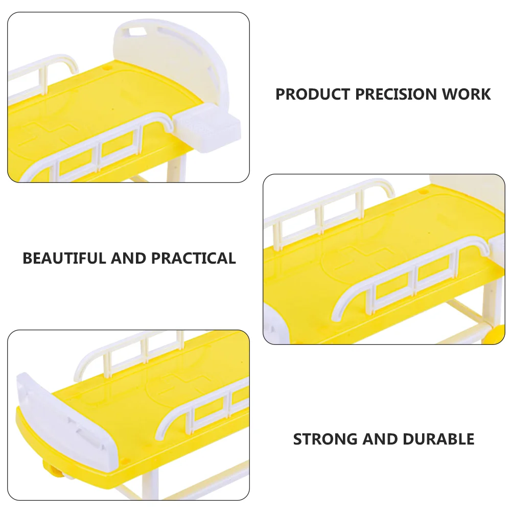 زجاجة تسريب سرير طبية محاكاة ، مجموعة ألعاب منزل اللعب ، جناح مستشفى محاكاة ، لعب بلاستيكي ، لون عشوائي