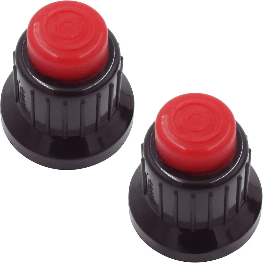 2PCS Patio Heater Pulse Ignition Switch Cap Igniters Push Button Switch With Red Cap With Spring Replaceable