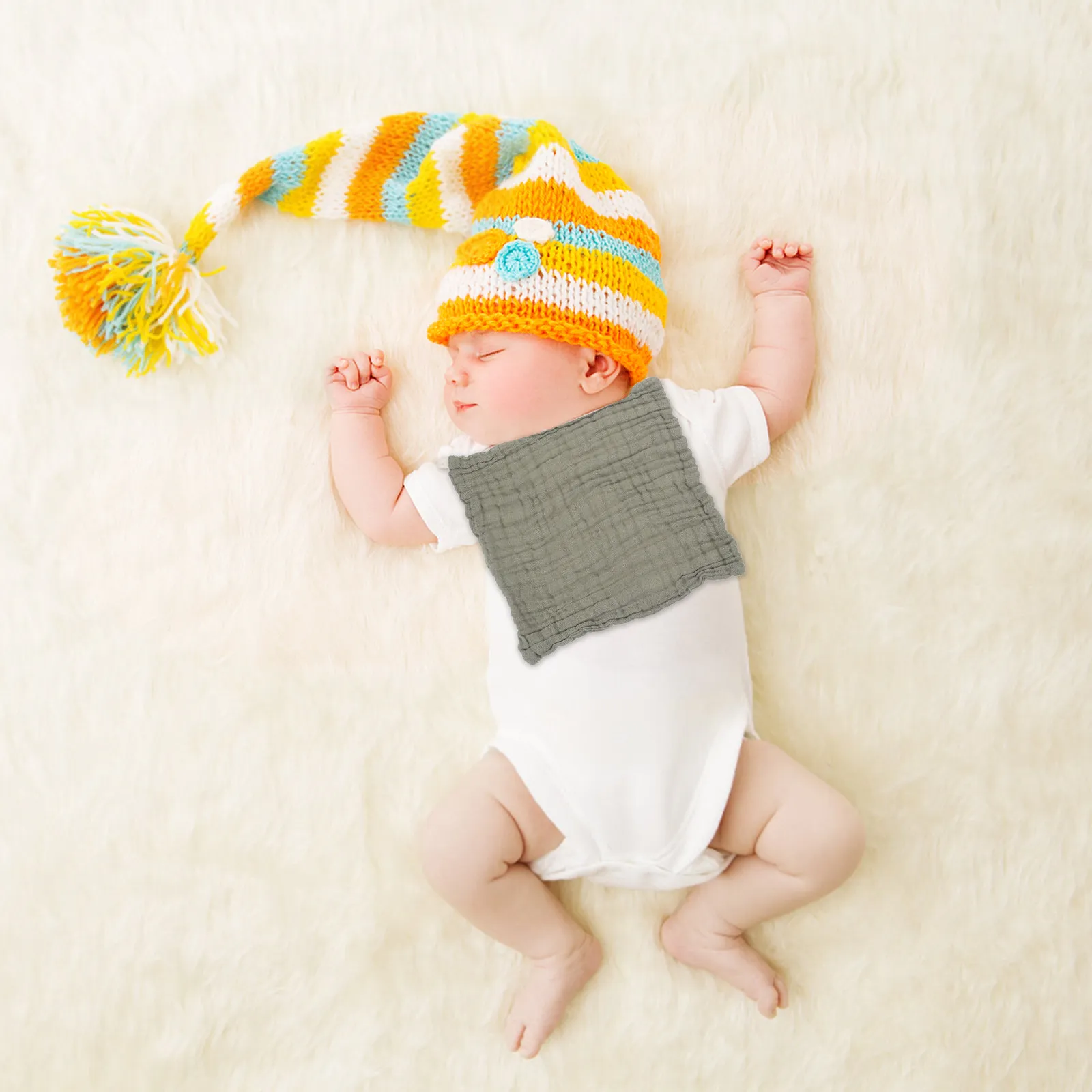 

Набор из 6 мягких муслиновых салфеток для новорожденных, увеличенный размер 30x30 см, для защиты плеч, впитывающие, нежные, гипоаллергенные, для отрыжки