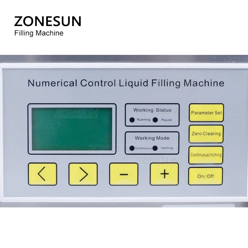 ZONESUN 2 Heads Gear Pump Essential Oil Olive Soybean Juice Wine Milk Beverages Bottle Weighing And Filling Machine ZS-GP262W