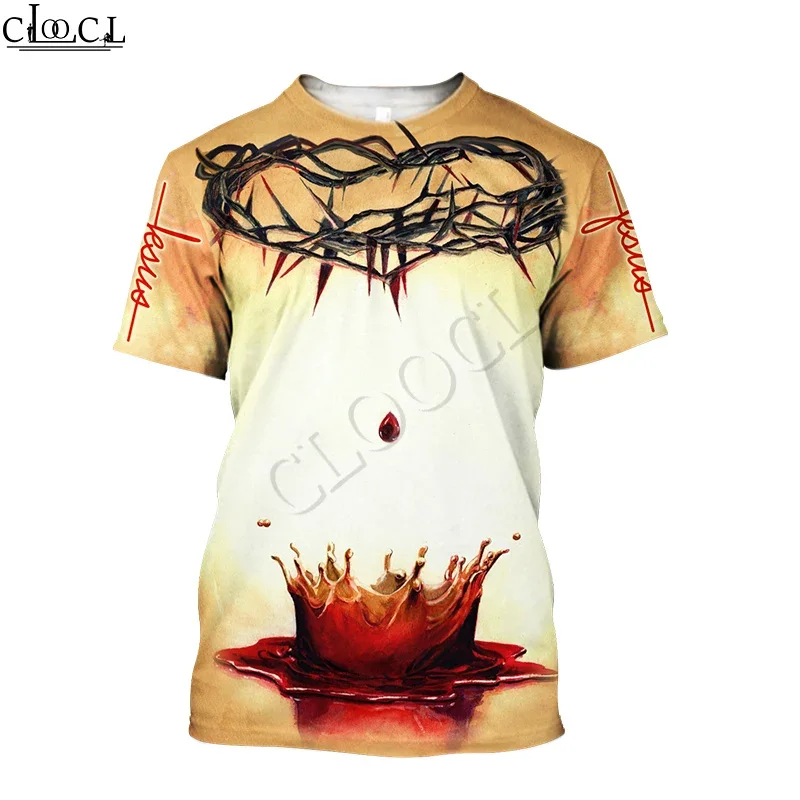 

HX Unisex T-Shirt Men Streetwear Newest Christian Jesus Catholic 3D Print Harajuku Short Sleeve Casual Pullover Drop Shipping