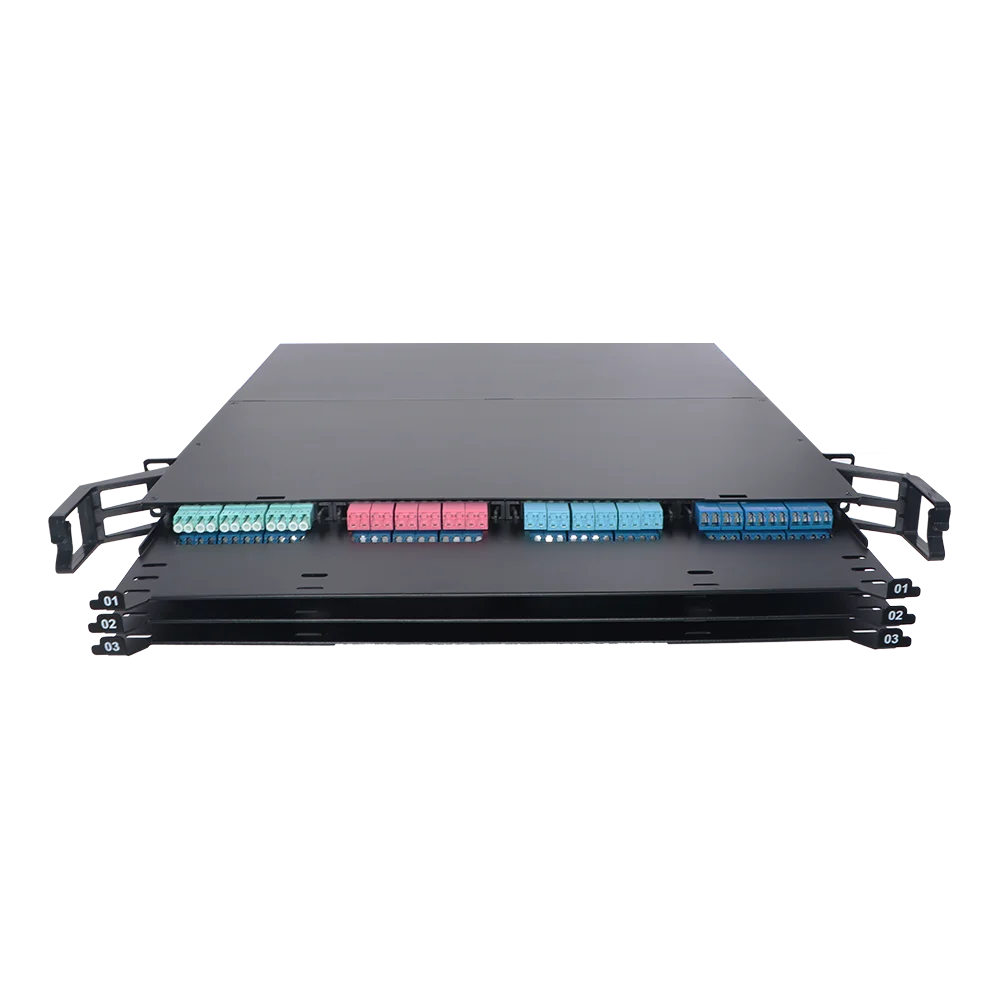 

g 1u 19 Inch High Density 144 Core for MPO to LC MTP Unload Slide Fiber Optic Patch Panel MPO Rack Data Center Solution