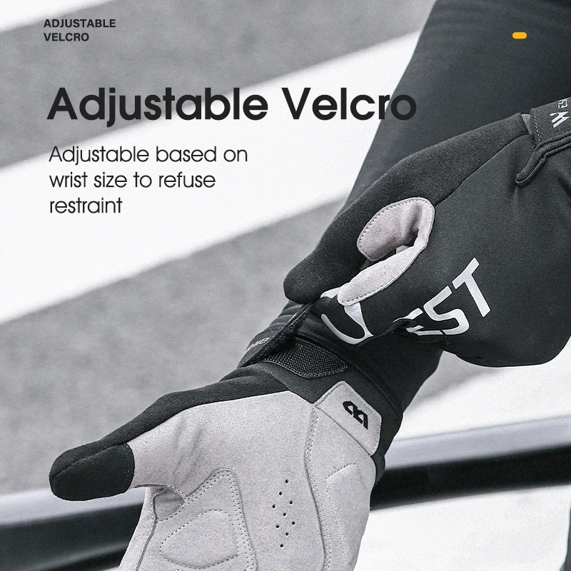 WEST BIKING Bicycle Gloves Autumn Winter Full Finger Windproof MTB Sports Cycling Gloves Men Women Spring TouchScreen Bike Glove