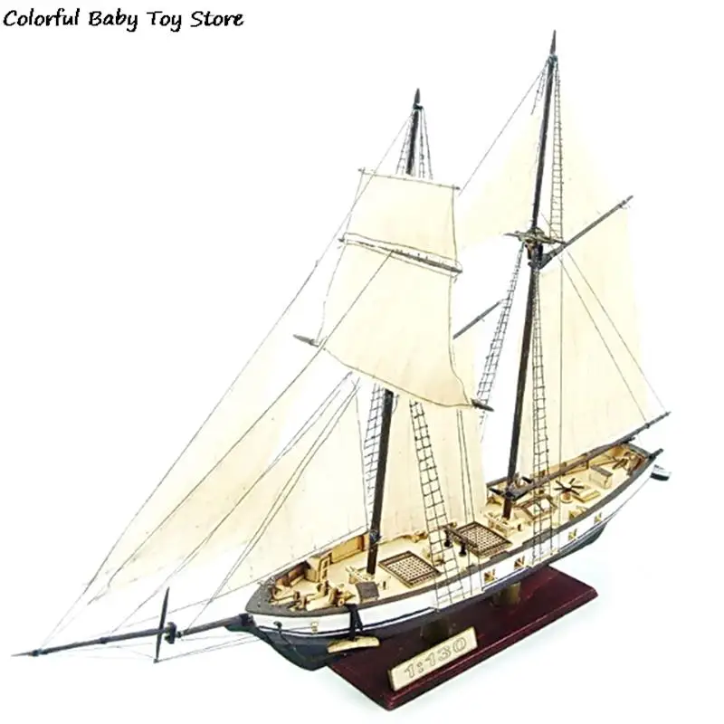 New  1:130/100/70/30 Sailing DIY Ship Assembly model Classic Wooden Self-assembly sailboat model gluing model building kits