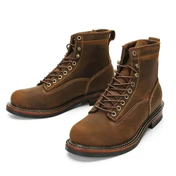 Men High Quality Brand Outdoor Genuine Leather Boots Special Desert Combat Boots Men's Designer Shoes Ankle