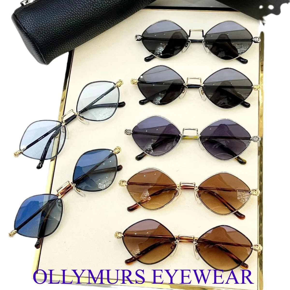 جديد الأصلي مصمم كرو ريترو المعين النظارات الشمسية الصغيرة شخصية قسط النظارات الشمسية مقعر القط العين واقية من الشمس النظارات الشمسية #5