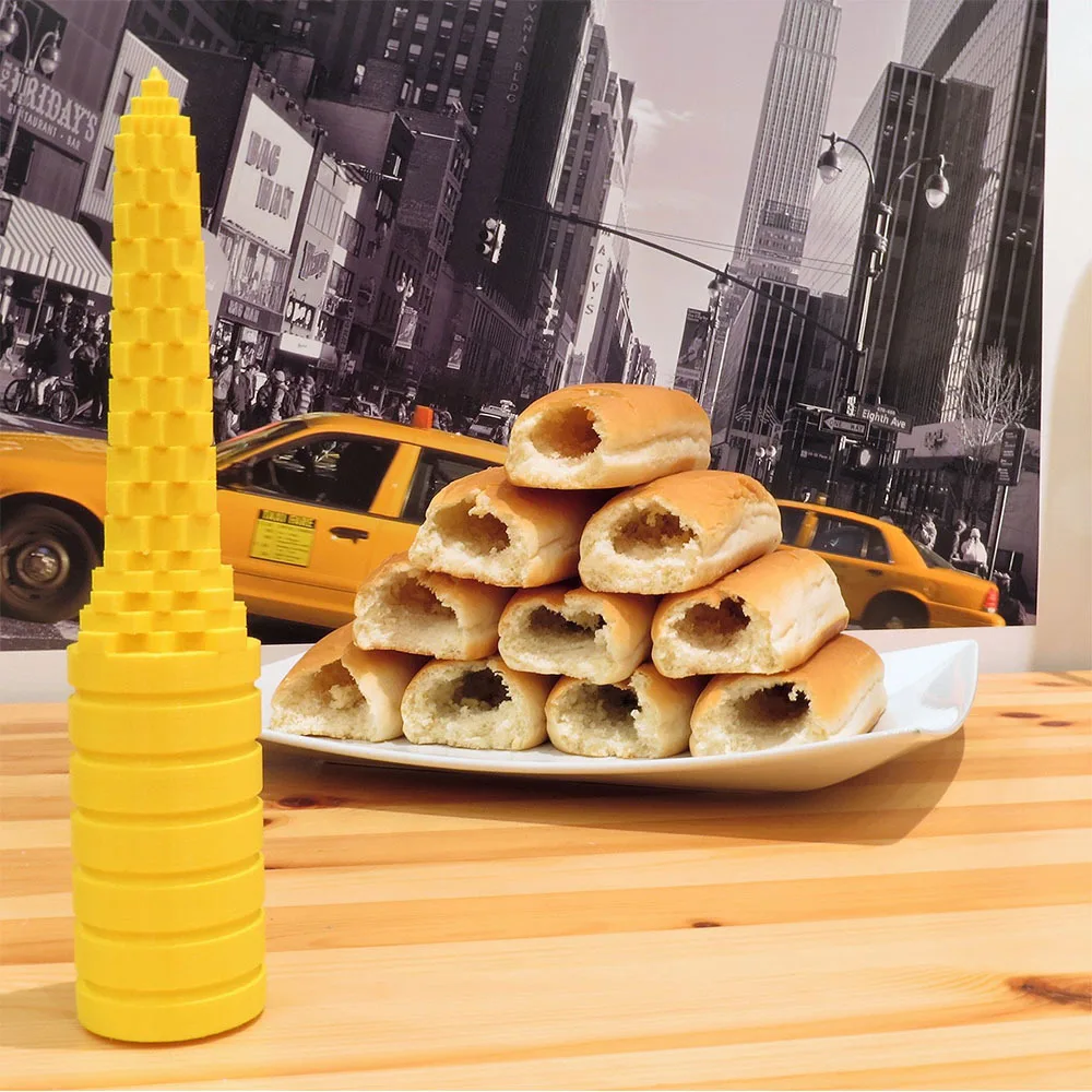 

2026 New Creative Bread Hot Dog Drill Hot Dog Bun Leak Proof Hot Dog Artifact Bread Drill Tool for Kitchen Camping BBQ Party