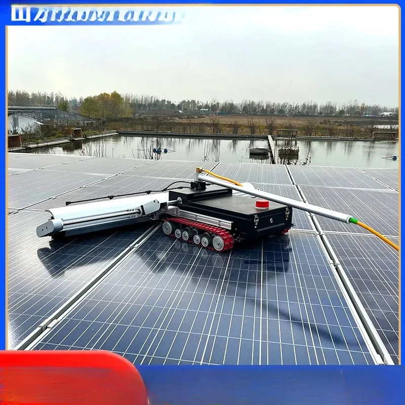

Solar panel automatic cleaning vehicle, crawler photovoltaic panel cleaning equipment