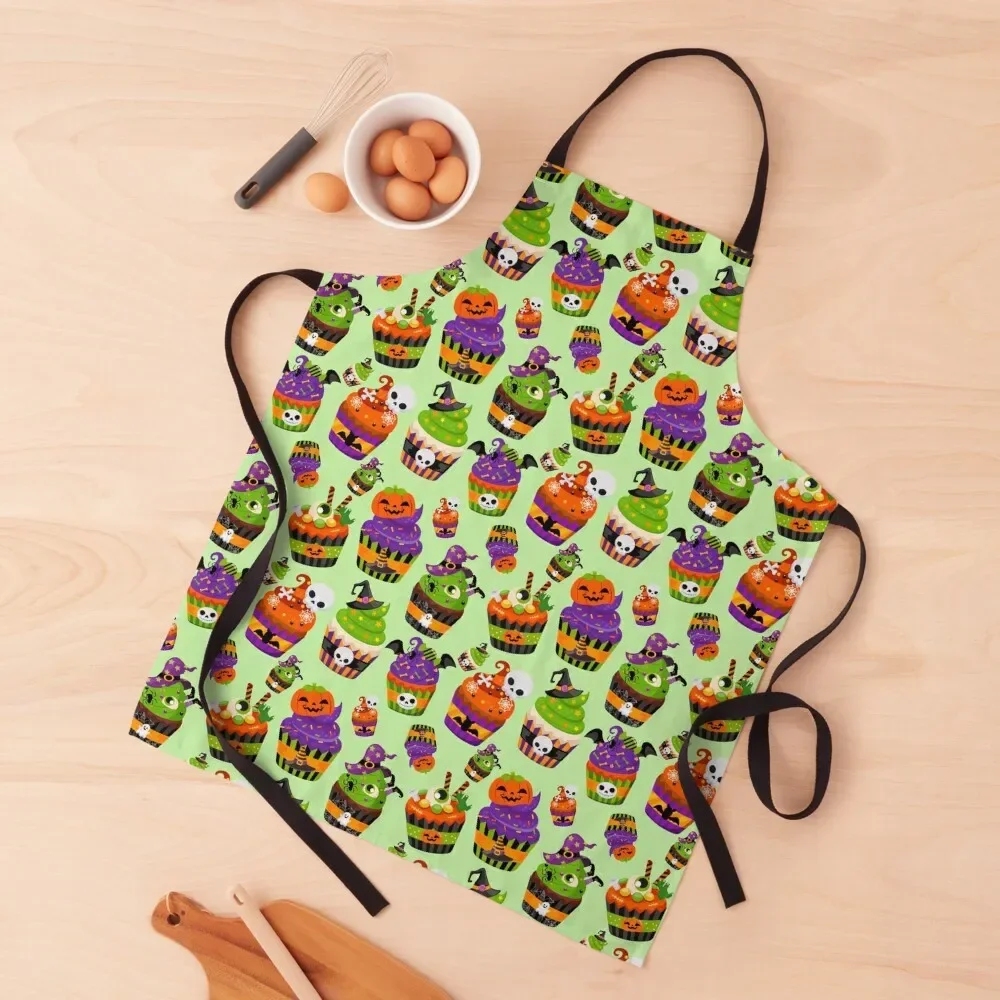 Cute Halloween Cupcakes Apron nail tech supplies Things For The Home Apron