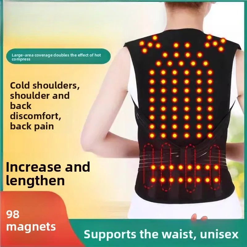 

Жилет с подогревом и магнитной терапией, со встроенной поддержкой талии и спины, женский, с плечевыми ремнями, теплый, с защитой от холода для шеи
