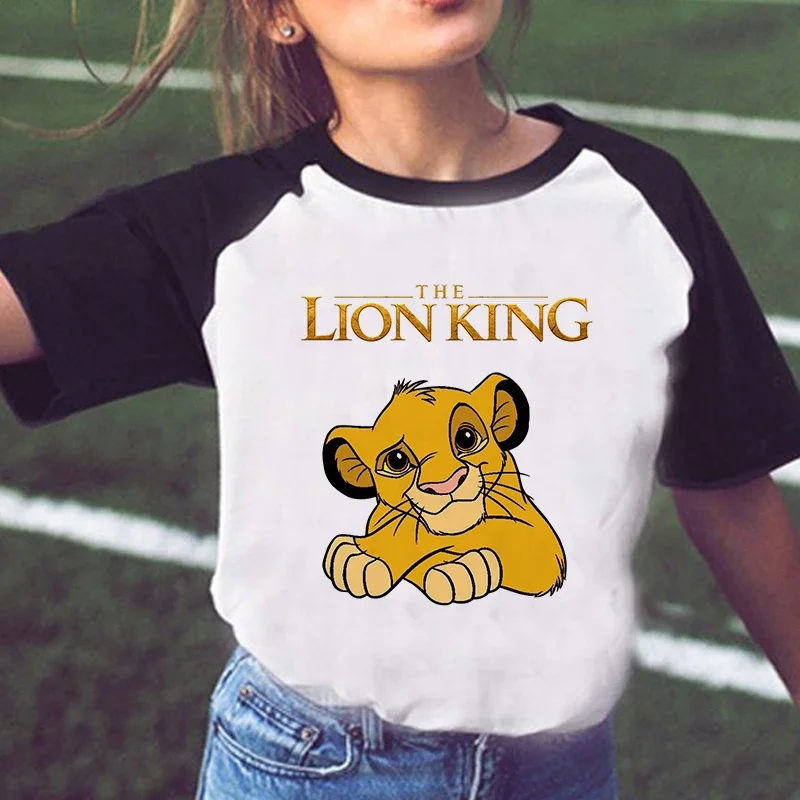 Girls Shirt The Lion King T-shirt Funny Disney  T Shirt Harajuku Hakuna Matata Tshirt Women Top Tees Female Clothes