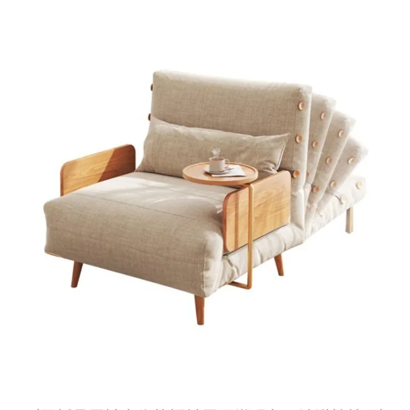 sofa bed foldable dual-purpose living room solid wood foot double single multi-functional sofa bed small apartmen