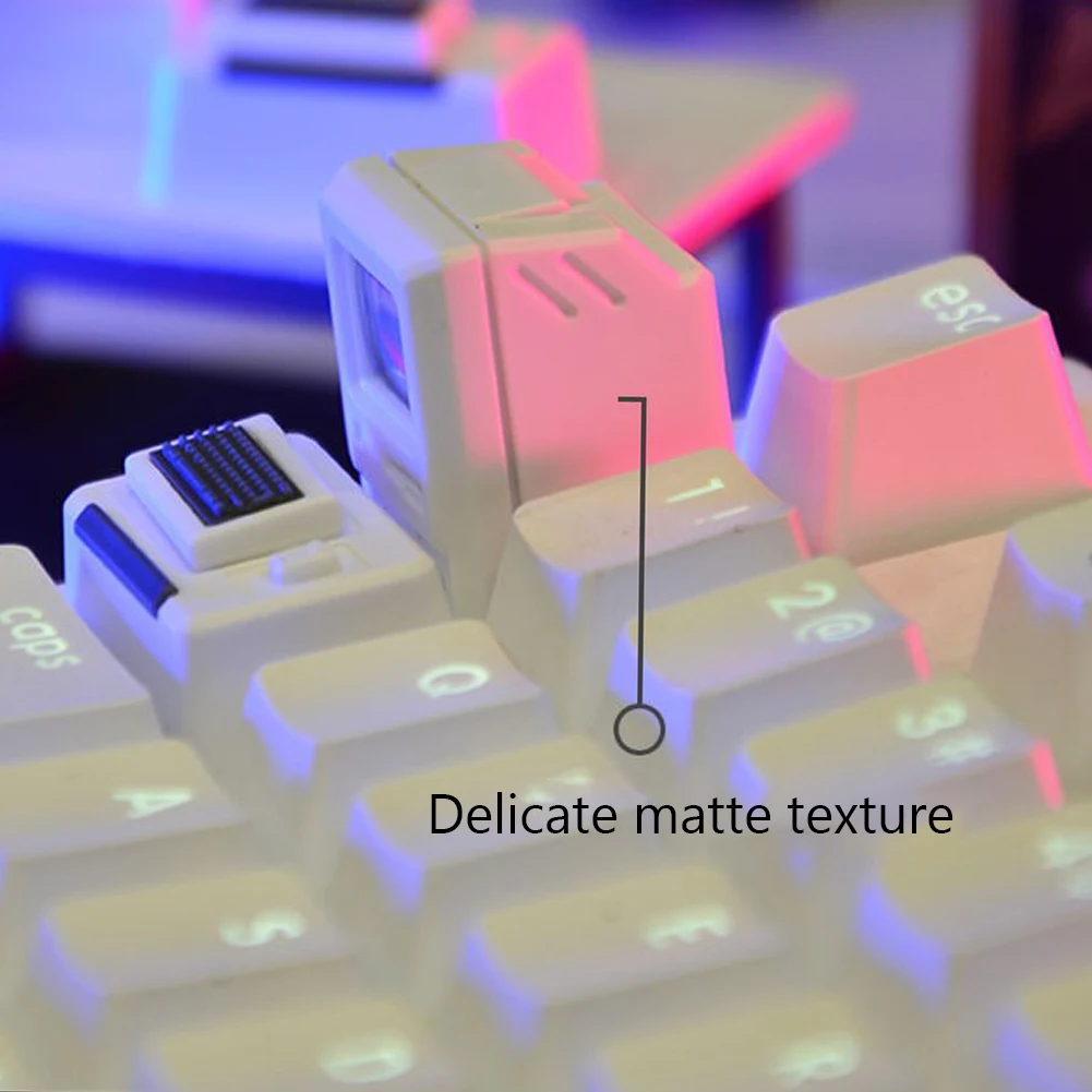 أغطية مفاتيح كلاسيكية كلاسيكية 80s لنمط ماكنتوش ESC + 1.5U غطاء مفتاح علامة التبويب ESC 1.5U مجموعة أغطية مفاتيح للوحة المفاتيح الميكانيكية #5