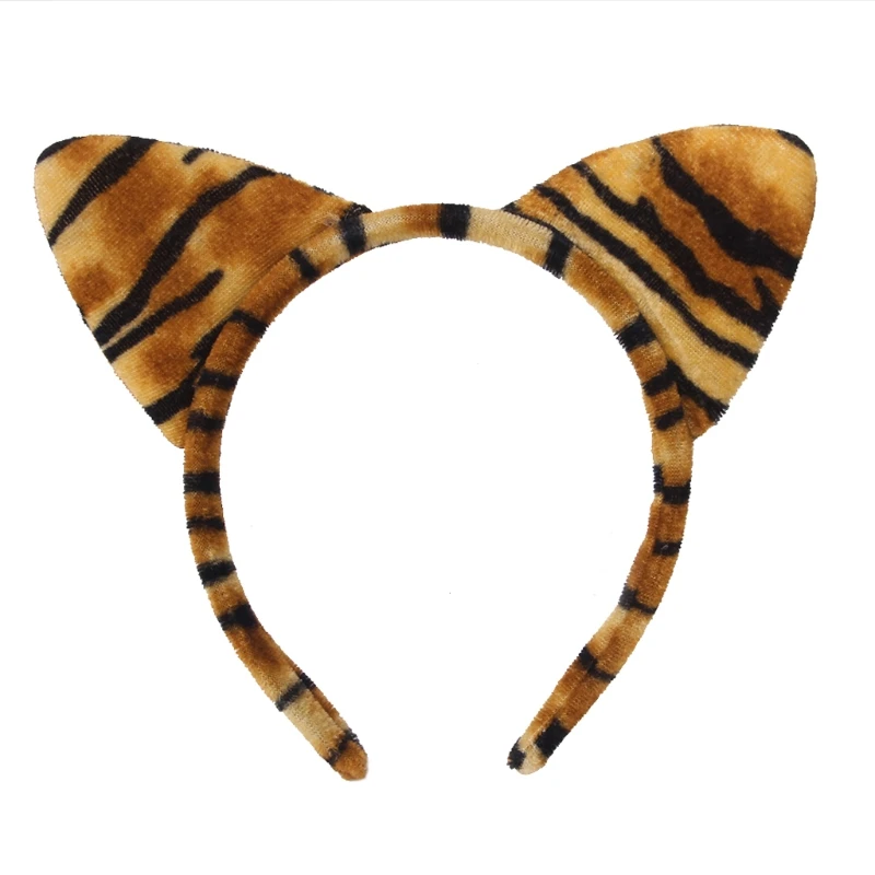 Korean Fashion  Leopard for  Ear Headband Cosplay  Leopard for  Ear Headdress Women Hair Accessories