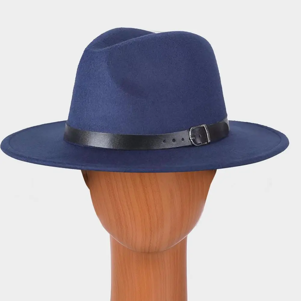 Classic British Fedora Hat Men Wome Orange Woolen Winter Felt Hats Fashion Jazz Hat Wholesale NEW 2024 Sun Hats Women Fedora Hat view 2