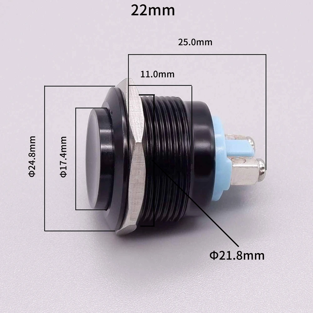 16mm 19mm 22mm Kolor Metalowe przełączniki przyciskowe Przełącznik PC Zasilanie silnika samochodowego Włączanie Wyłączanie Start Stop kolorowy