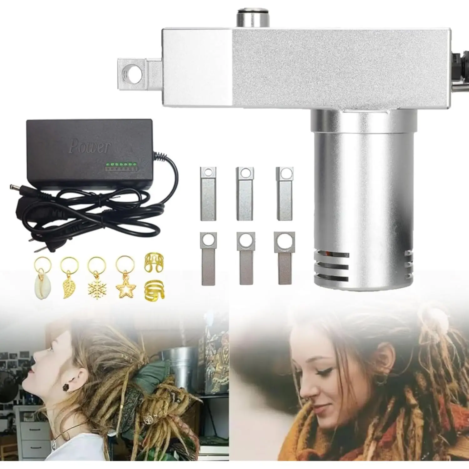 Dreadlock Machine for Locs,Loc Machine Dreadlock Maker with 6 Head & Multiple Tools,Quick and Easy DIY Dreadlocks Braiding Hair