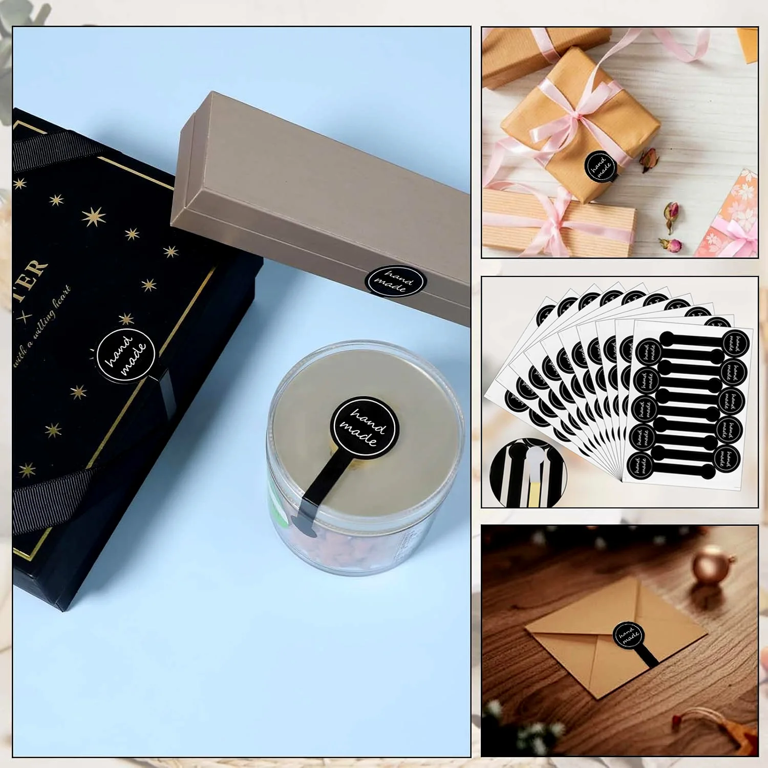 100/200Pcs Black Thank You Long Sealing Sticker for DIY Baking Packaging Gift Sealing Stickers 3X10CM