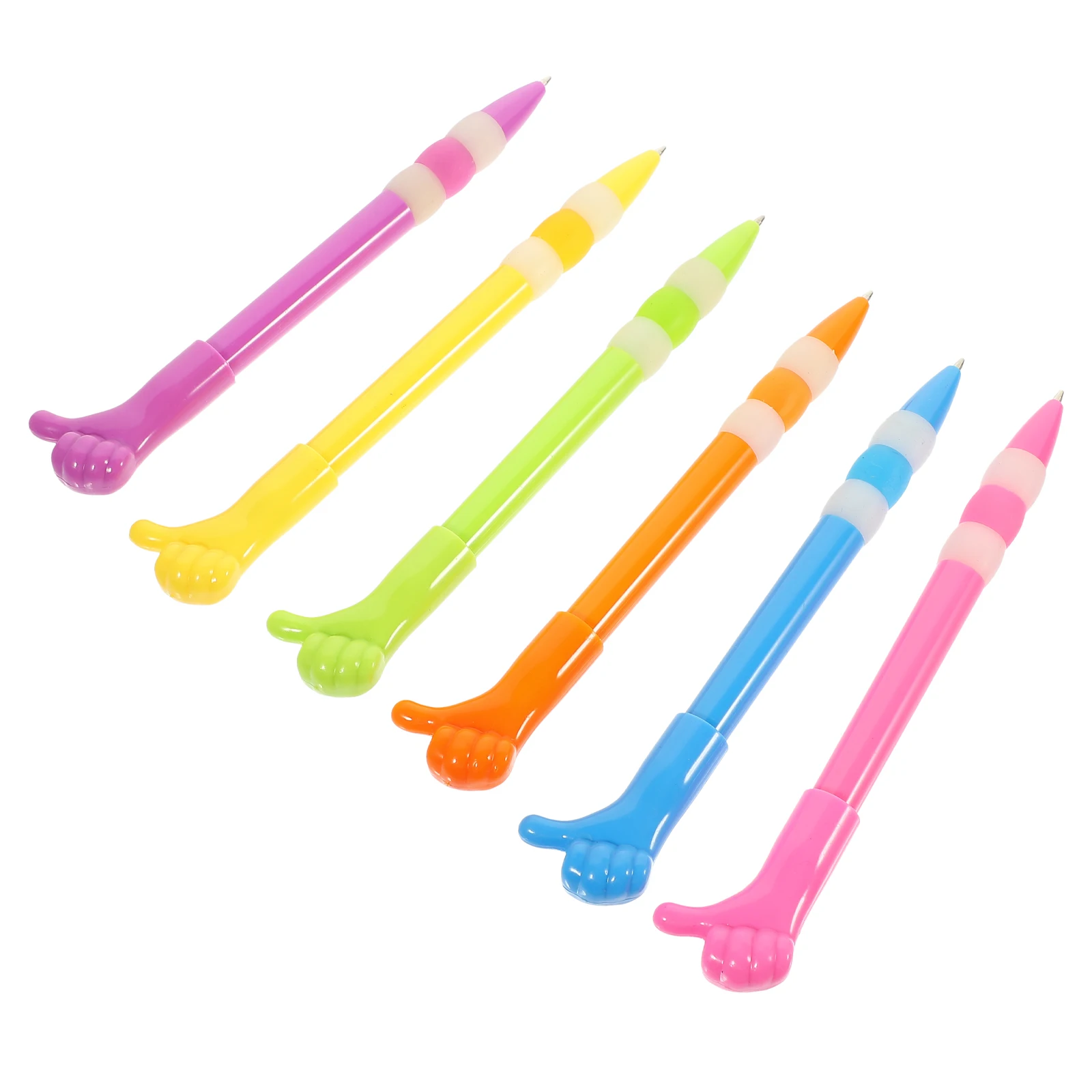 

6pcs Gesture Ballpoint Pens Shaped Writing Tools 0 7mm Plastic Kids Cartoon Study Stationery Portable