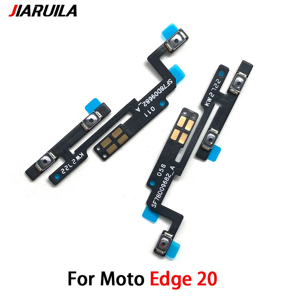 20Pcs， Side Power ON/OFF Volume Switch Button Key Flex Cable For Moto Edge 20 Lite Pro Edge 30 Fusion 40 Neo Ultra