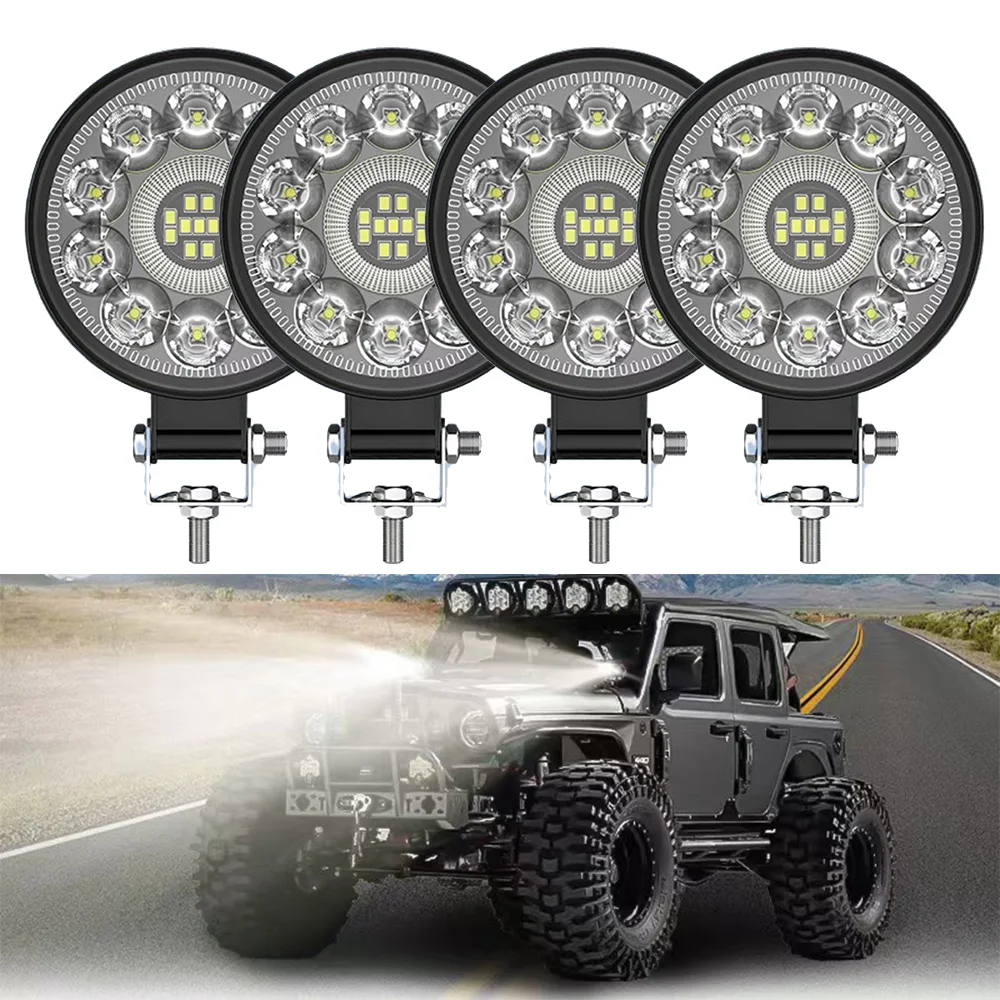 

Автомобильный светодиодный рабочий фонарь, частная модель, 3-дюймовый круглый 21 светодиодный прожектор, вспомогательный свет, модификация внедорожников, 24 В, поисковый свет